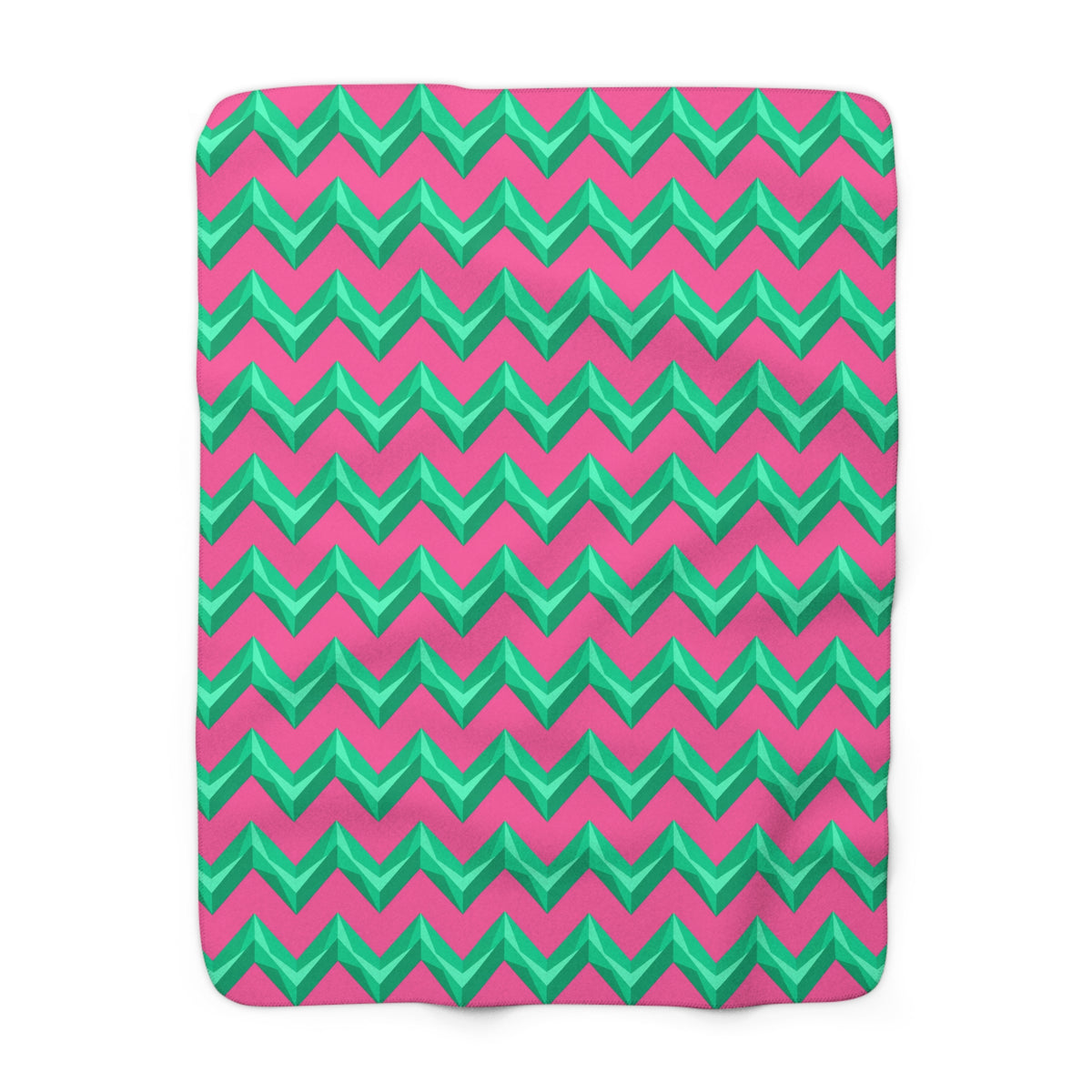 Broad Cut-Gem Chevrons Sherpa Fleece Blanket – Candy Christmas