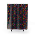 Jelly Glass Drops Shower Curtain – Glossy 3D Abstract Pattern