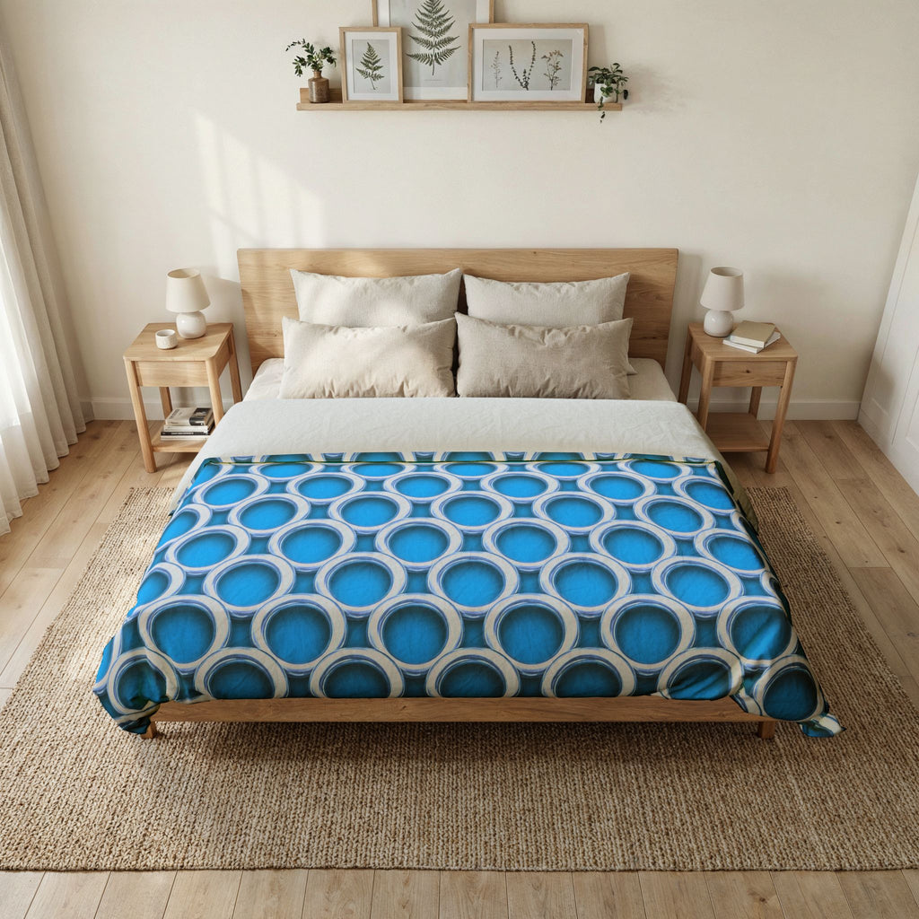 Big Gold Ring Weave Cotton Duvet Cover – Ice Jewel