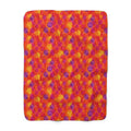Glaze Circle Overlaps Sherpa Fleece Blanket – Wet-In-Wet Abstract Pattern