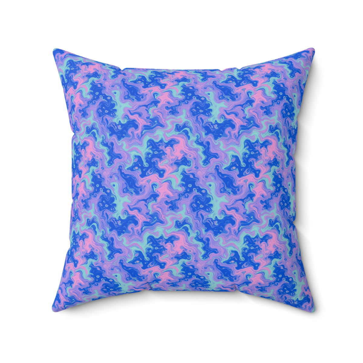 Candy Marble Veins Faux Suede Cushion – Candy Marbling Pattern