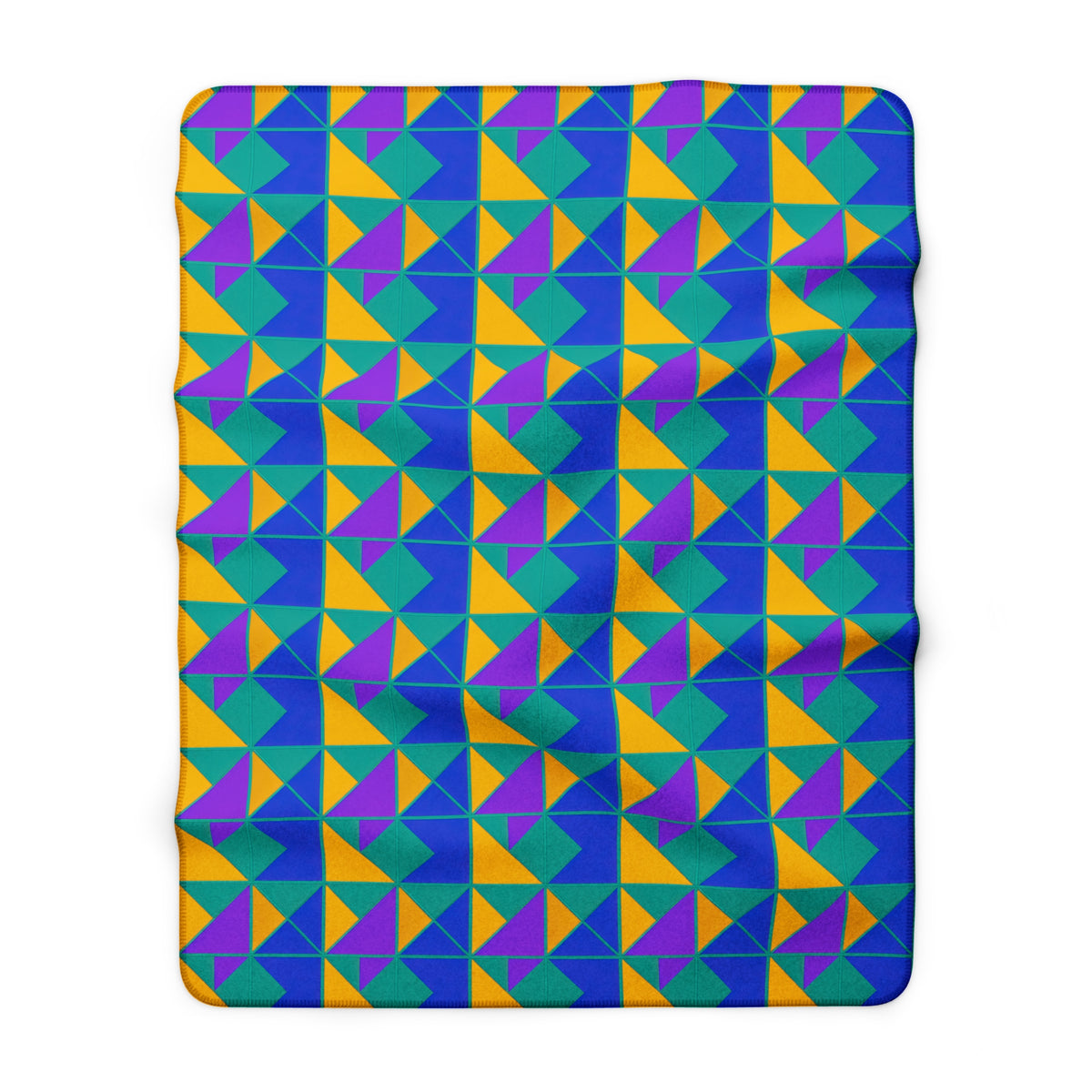 Jewel Block Quilt Sherpa Fleece Blanket – Peacock Jewel
