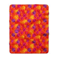 Glaze Circle Overlaps Sherpa Fleece Blanket – Wet-In-Wet Abstract Pattern