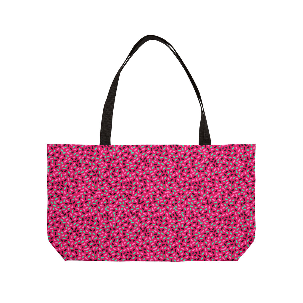 Sprinkle Pop Weekender Tote Bag – Candy Pop on Raspberry