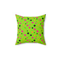 Blot Burst Faux Suede Cushion – Tropical Punch