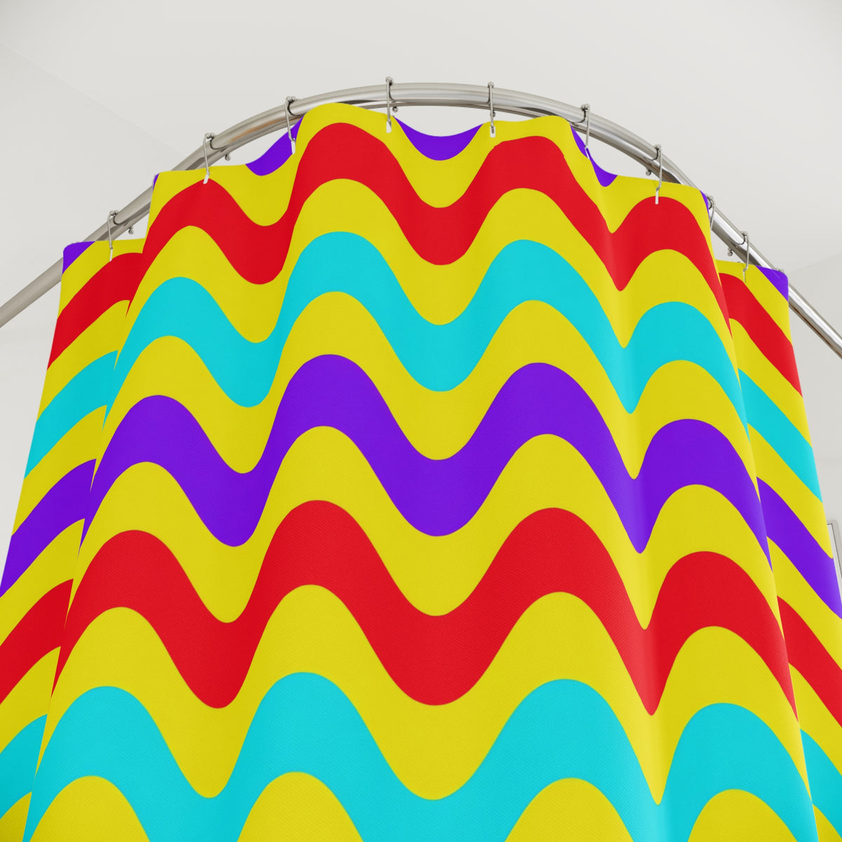 Big Ripple Chevrons Shower Curtain – Op-Art Chevron Pattern