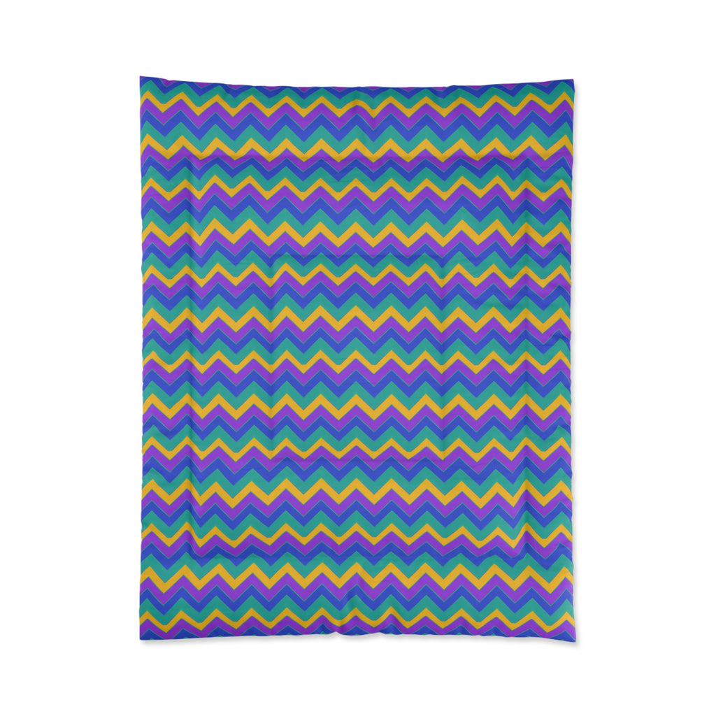 Jewel Chevron Bands Comforter – Peacock Jewel