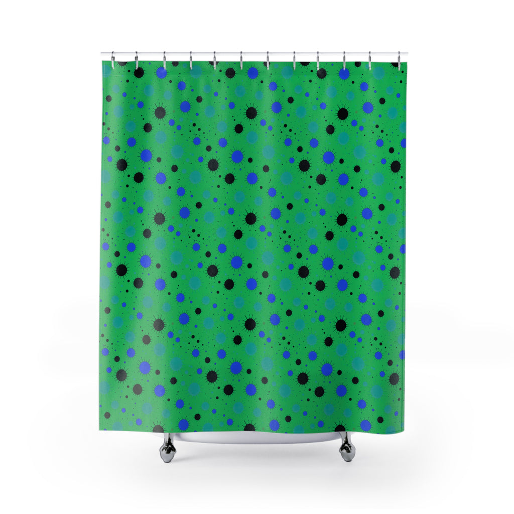 Blot Burst Shower Curtain – Ocean Jewel