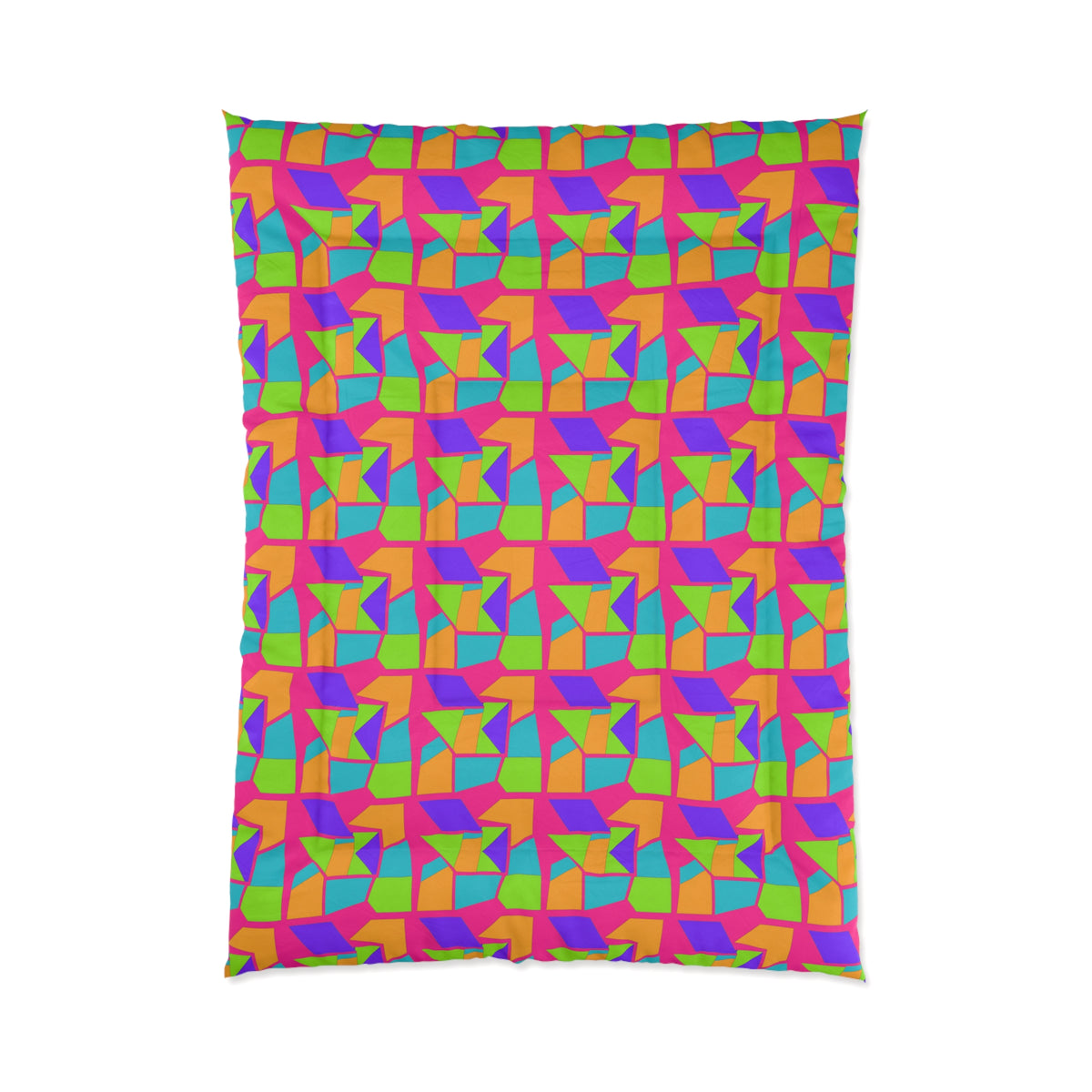 Cubist Block Quilt Comforter – Tropical Punch
