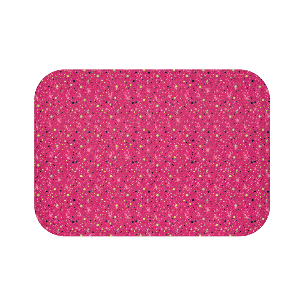 Pink Spray Field Bath Mat – Candy Pop on Raspberry