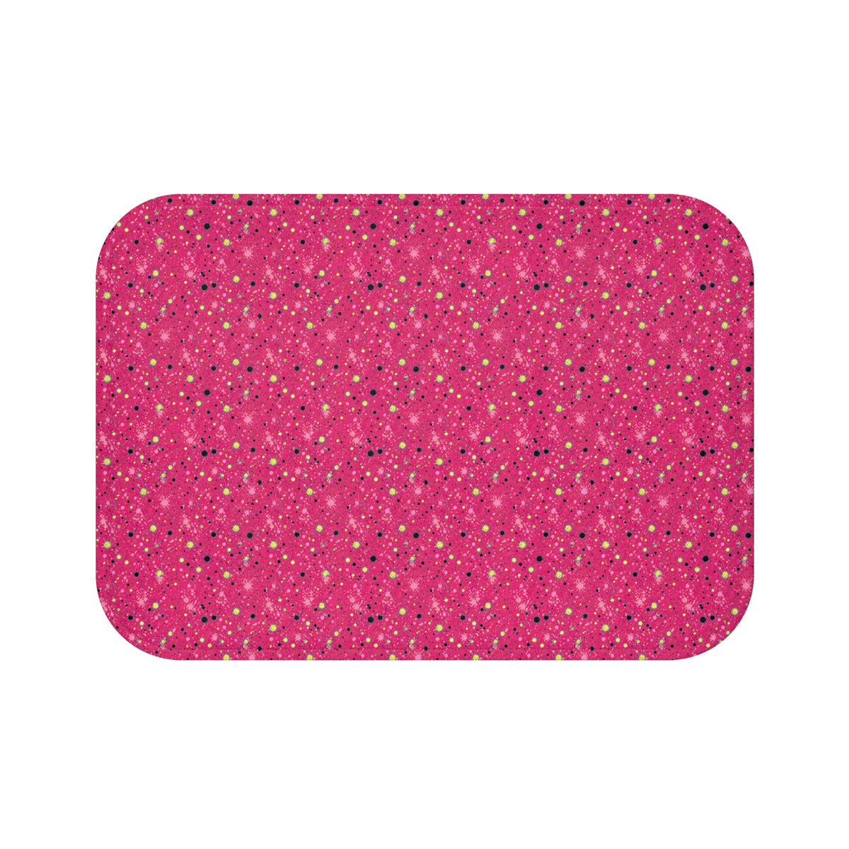 Pink Spray Field Bath Mat – Candy Pop on Raspberry