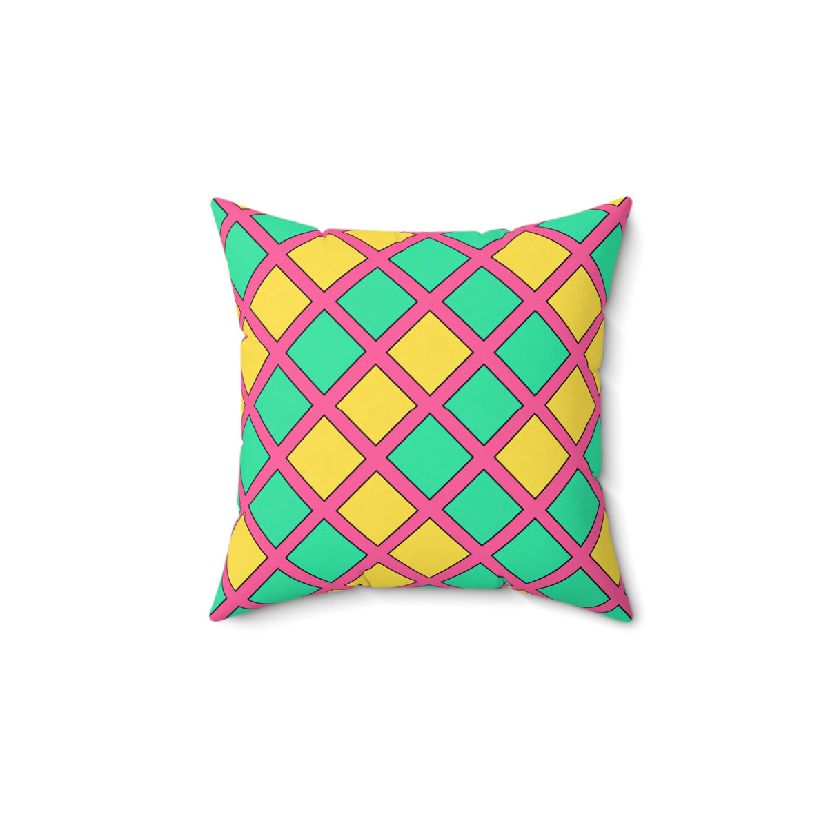 Harlequin Gold Grid Faux Suede Cushion – Candy Christmas