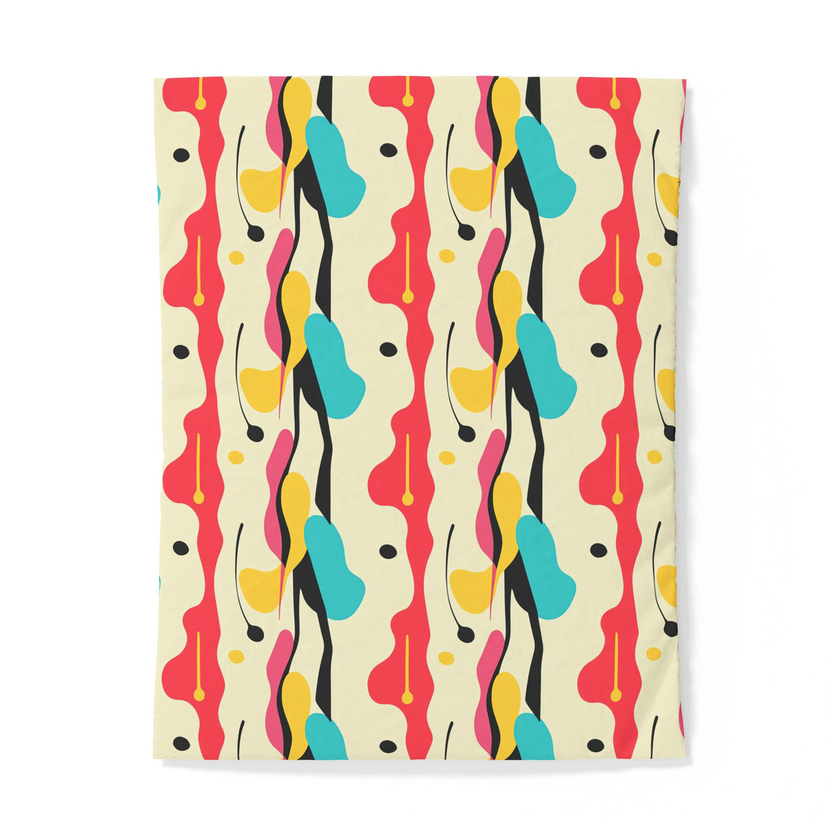 Cut-Out Blobs Cotton Duvet Cover – Mid-Century Cut-Out Pattern