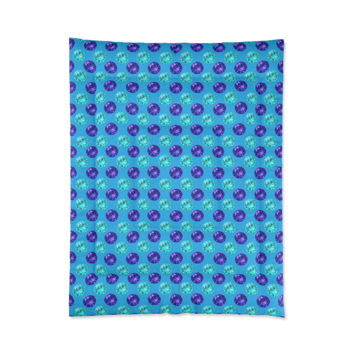 Half-Drop Gem Grid Comforter – Ice Jewel