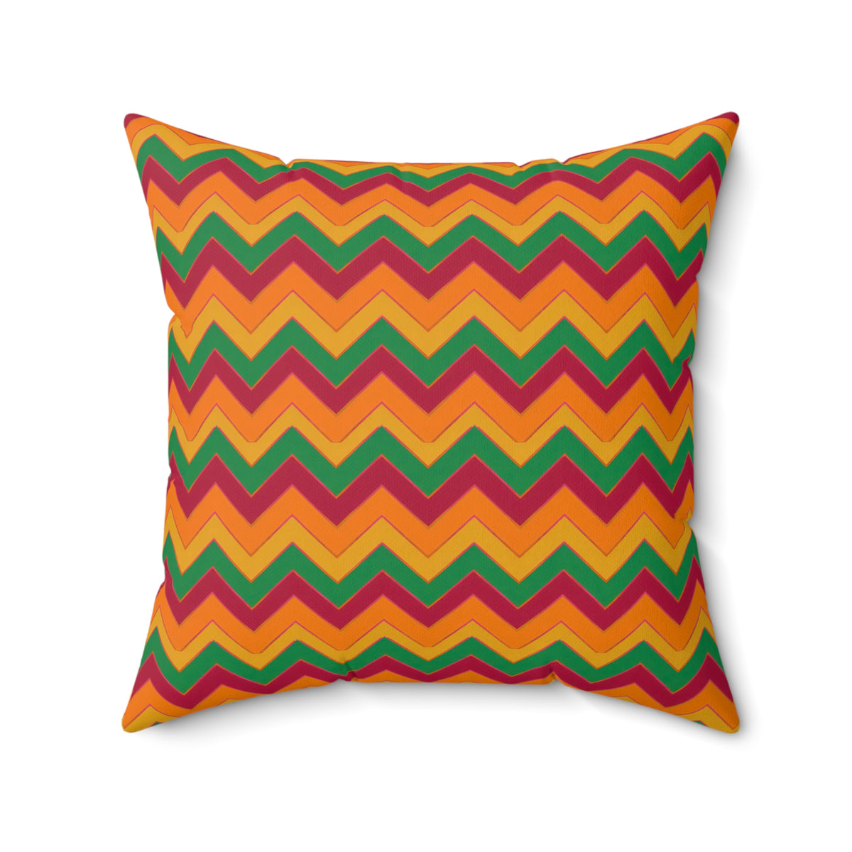 Jewel Chevron Bands Faux Suede Cushion – Cranberry Spice