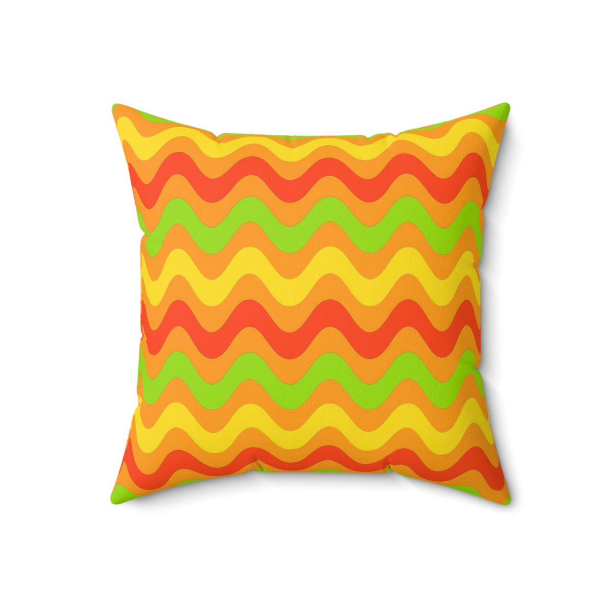 Big Ripple Chevrons Faux Suede Cushion – Hot Citrus