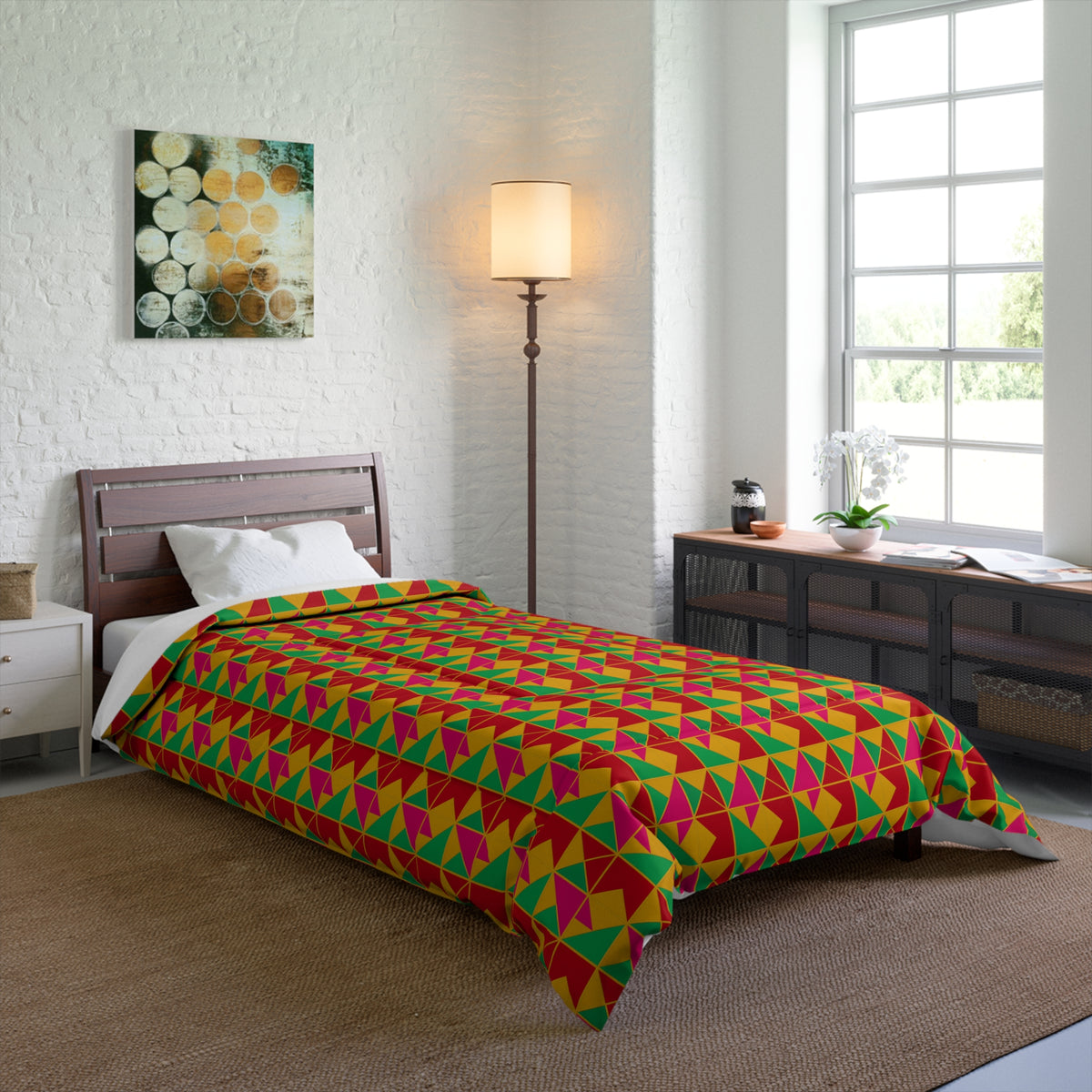 Jewel Block Quilt Comforter – Geometric Blocks Pattern