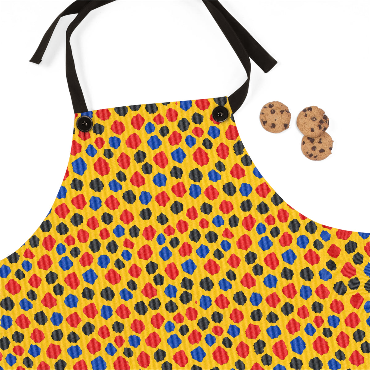Confetti Scraps Yellow Apron – Cut-Paper Abstract Pattern