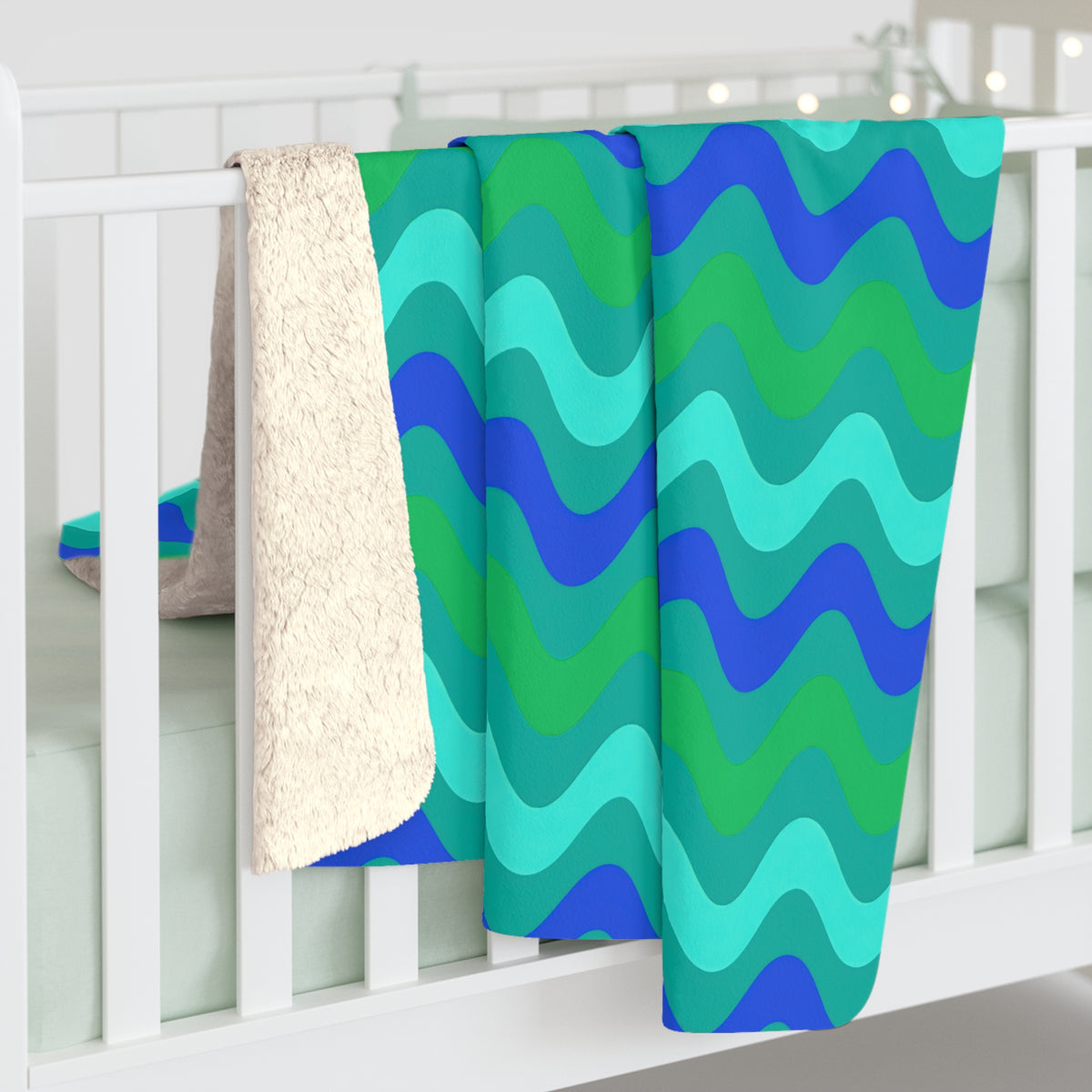 Big Ripple Chevrons Sherpa Fleece Blanket – Ocean Jewel