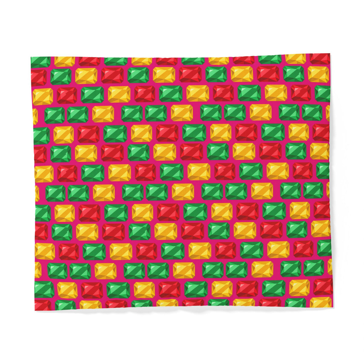 Big Stacked Gem Bars Cotton Duvet Cover – Geometric Blocks Pattern
