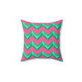 Broad Cut-Gem Chevrons Faux Suede Cushion – Candy Christmas