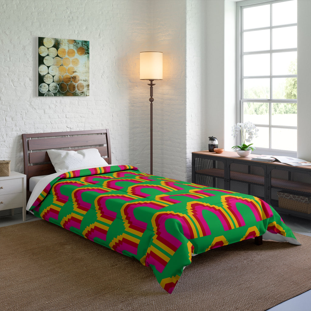 Grand Stepped Arches Comforter – Art-Deco Arches Pattern