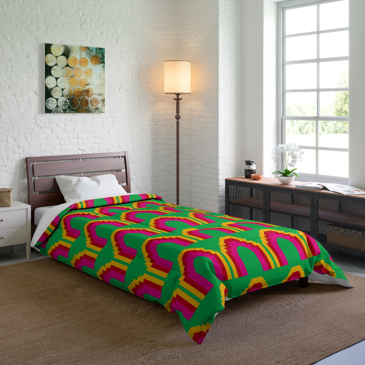 Grand Stepped Arches Comforter – Art-Deco Arches Pattern