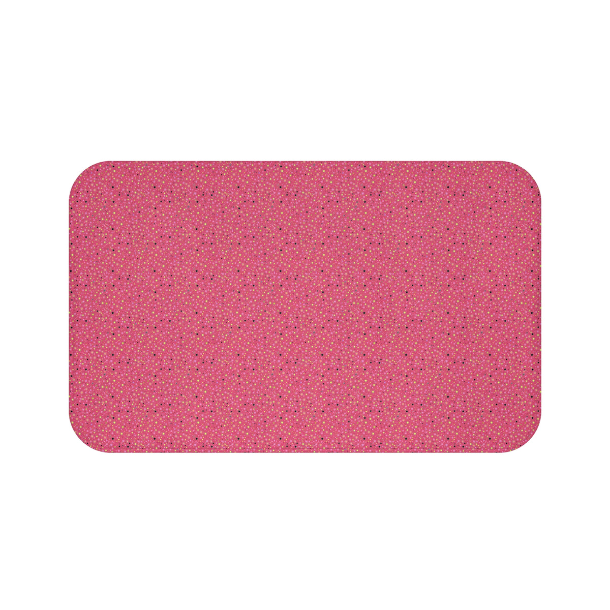 Confetti Spatter Bath Mat – Candy Pop on Raspberry