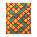 Harlequin Gold Grid Sherpa Fleece Blanket – Harlequin Geometric Pattern