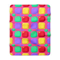 Giant Puffy Glass Cushions Sherpa Fleece Blanket – Candy Christmas