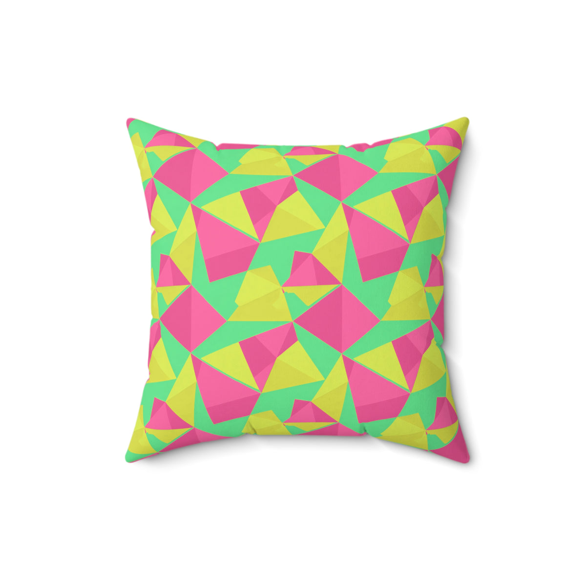 Faceted Gold Panels Faux Suede Cushion – Candy Christmas