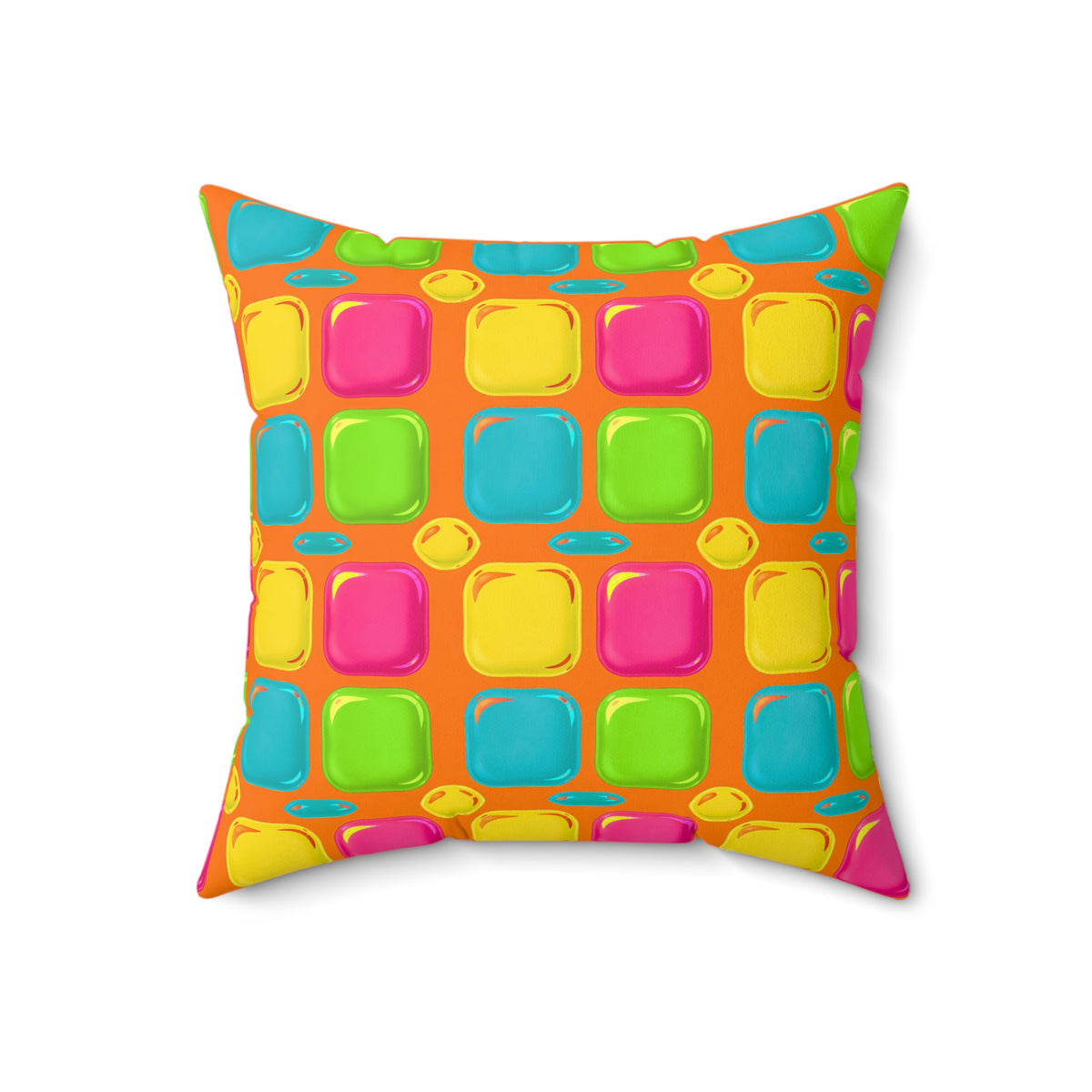 Giant Puffy Glass Cushions Faux Suede Cushion – Hot Citrus Festive