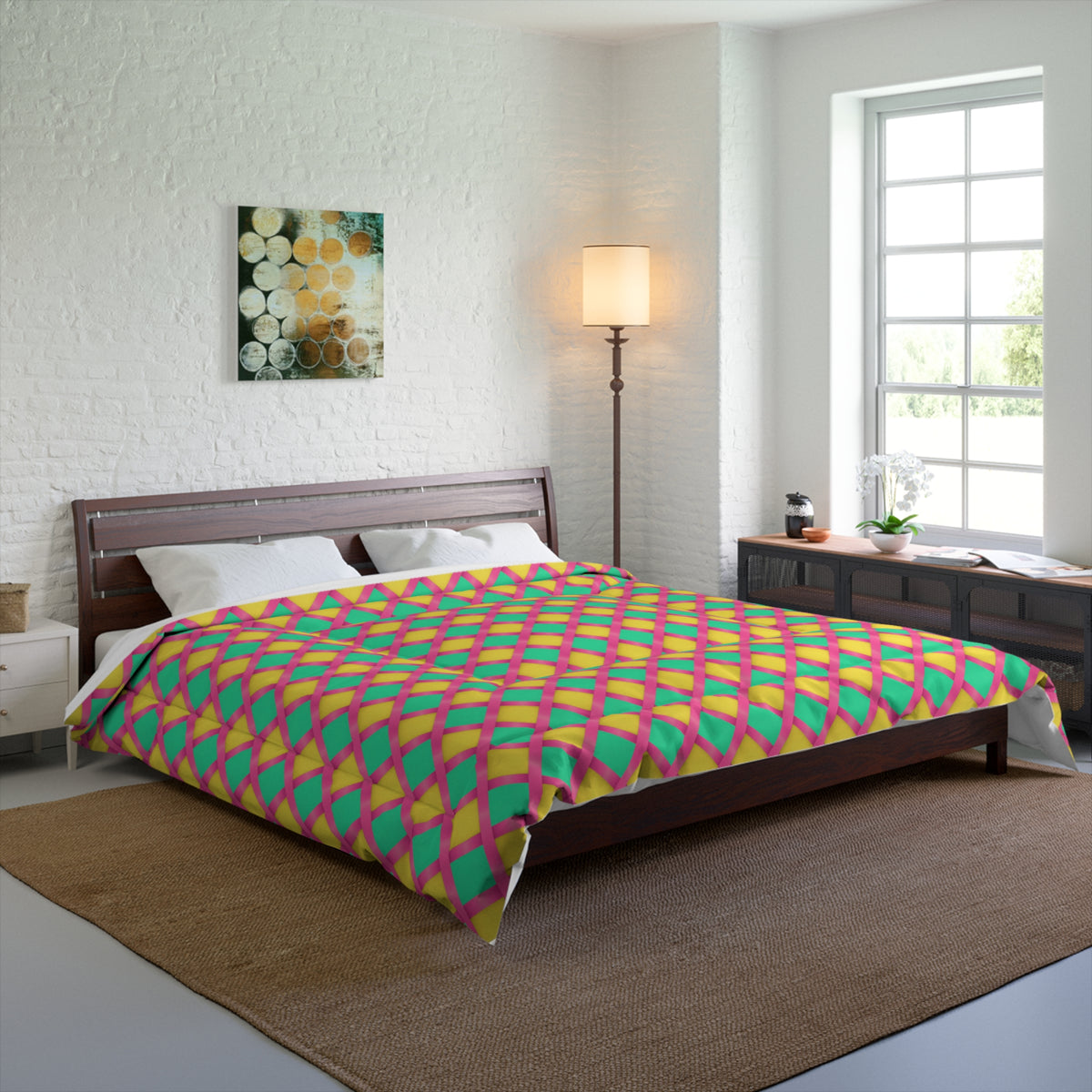 Broad Gold Diamond Trellis Comforter – Candy Christmas