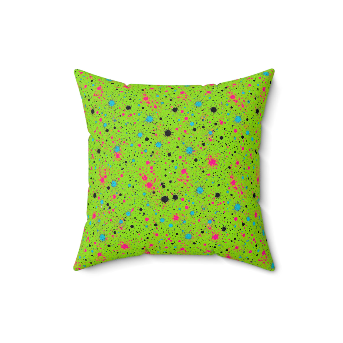 Pink Spray Field Faux Suede Cushion – Tropical Punch
