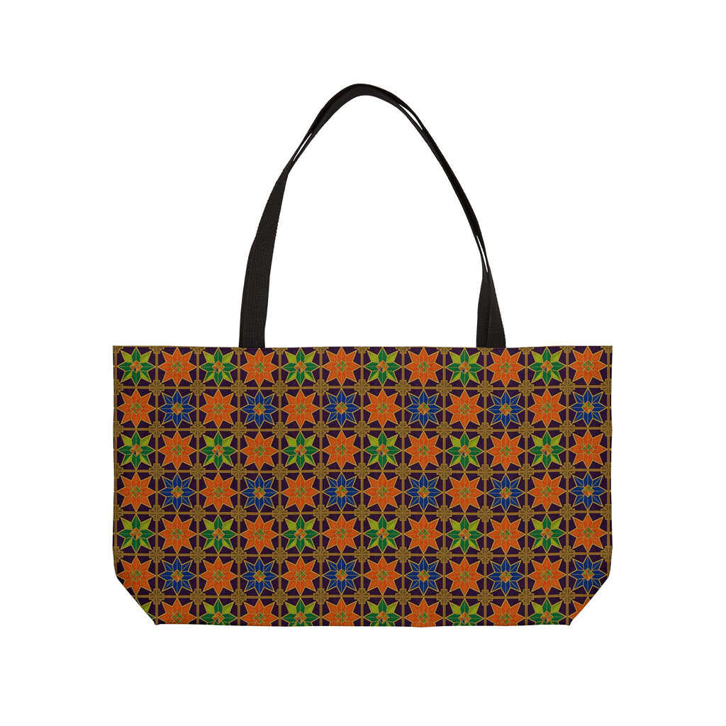 Deco Star Tiles Weekender Tote Bag – Kaleidoscopic Deco Pattern