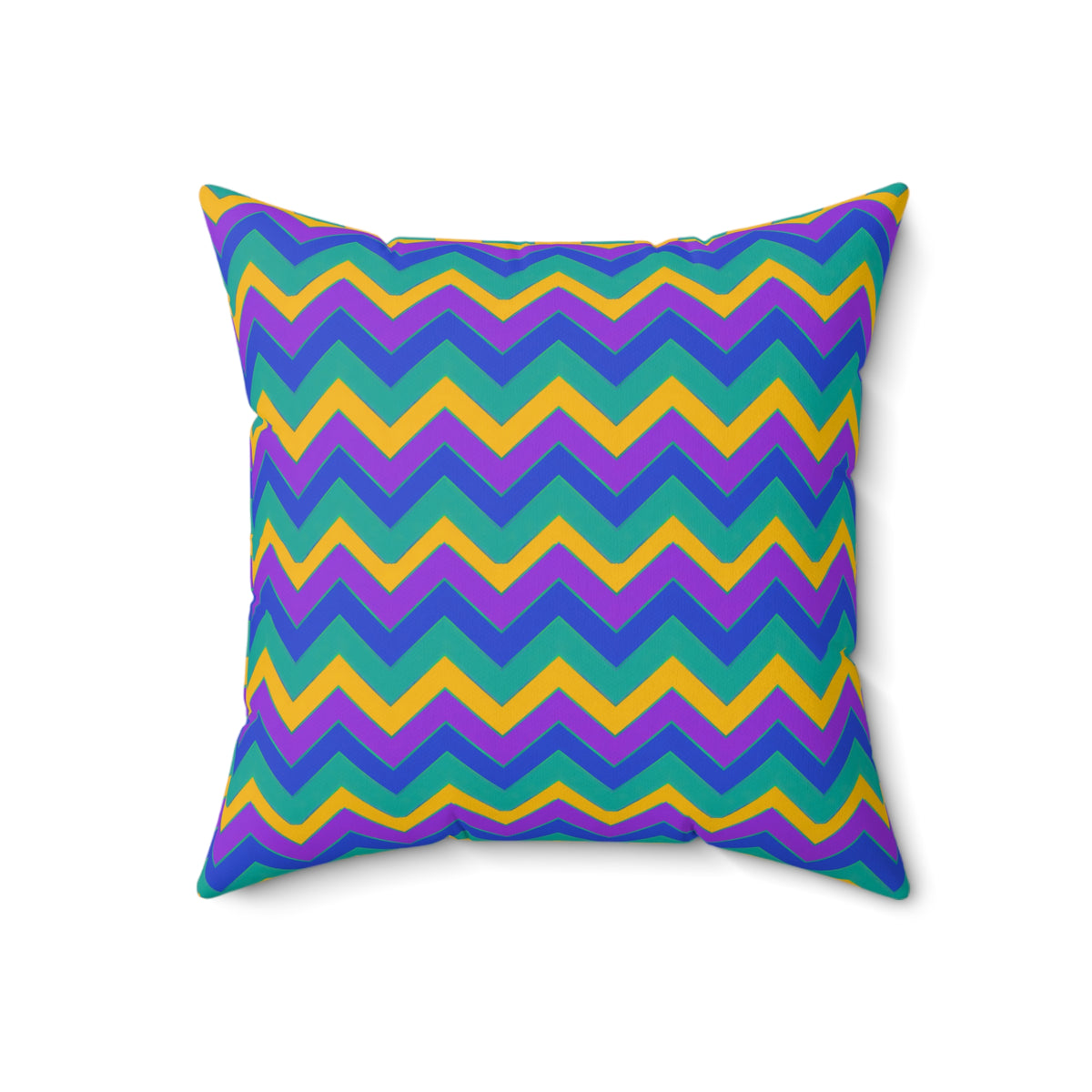 Jewel Chevron Bands Faux Suede Cushion – Peacock Jewel