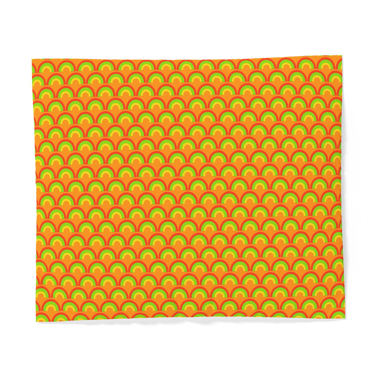 Chromatic Scallop Ripple Cotton Duvet Cover – Hot Citrus
