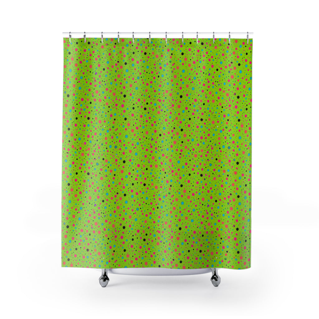 Confetti Spatter Shower Curtain – Tropical Punch