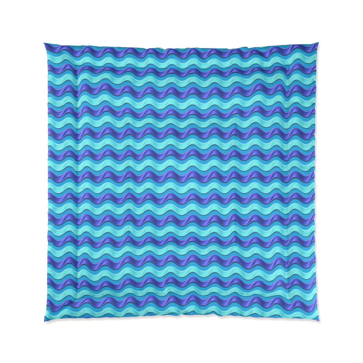 Satin Wave Bands Comforter – Ice Jewel