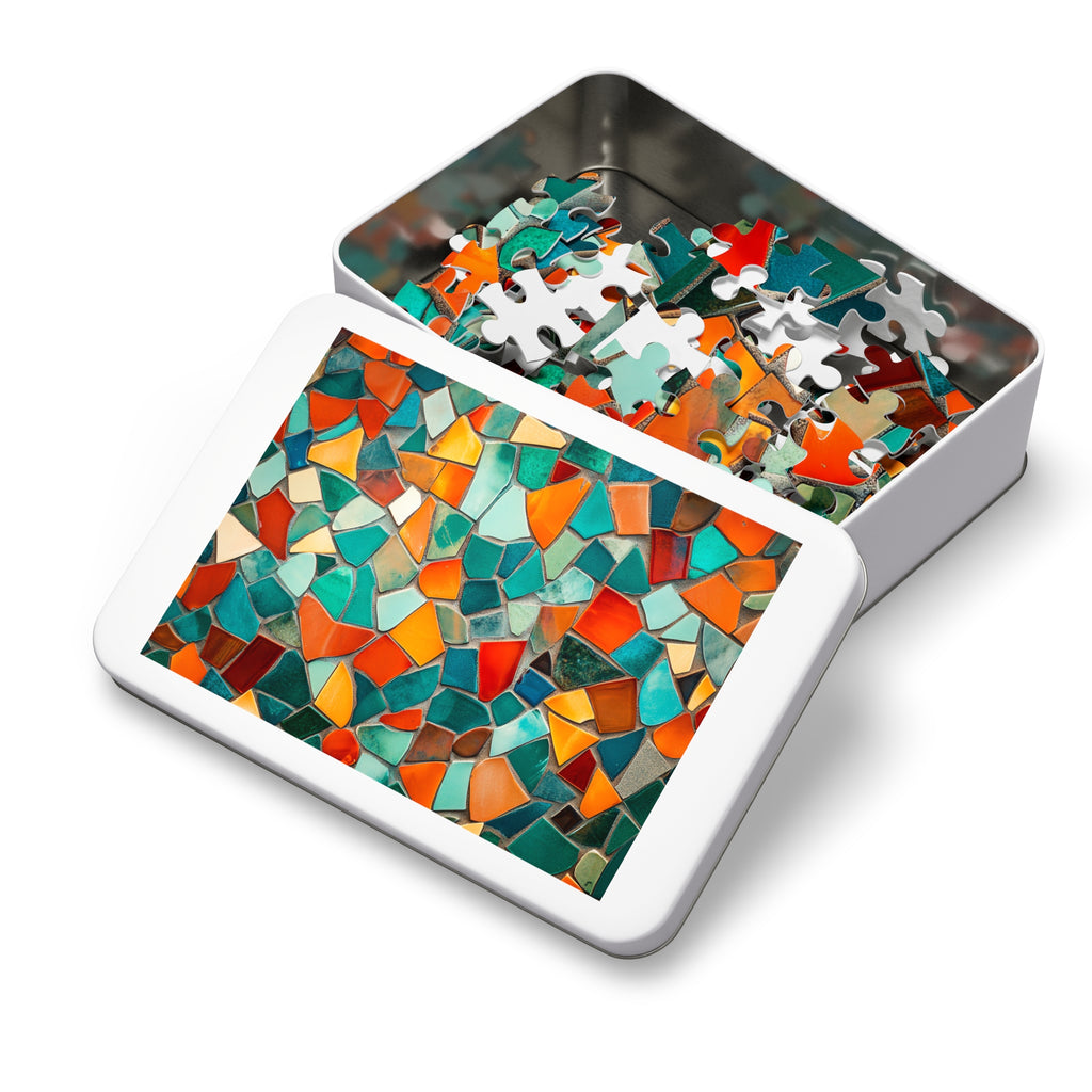 Mosaic Tile Glow Jigsaw Puzzle with Tin – Mosaic Art