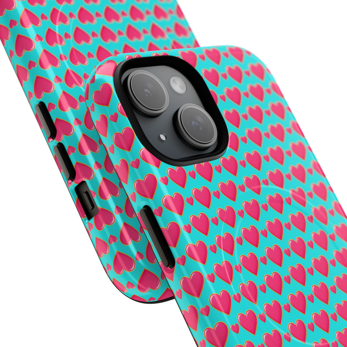Heart Bubble Grid Magnetic Tough iPhone Case – Pop Hearts Pattern