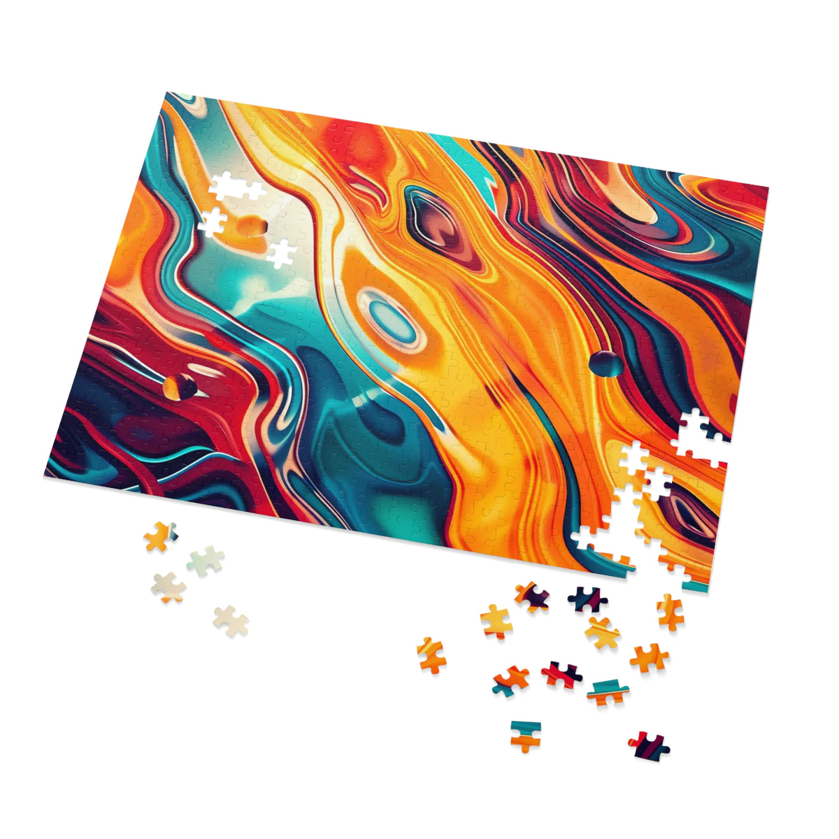 Psychedelic Lava Flow Jigsaw Puzzle with Tin – Psychedelic Fluid Art
