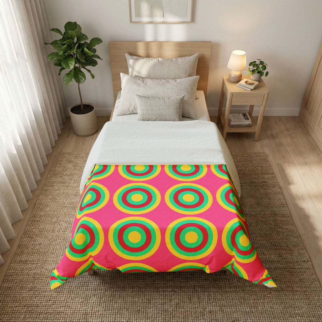 Mega Ring Grid Cotton Duvet Cover – Candy Christmas