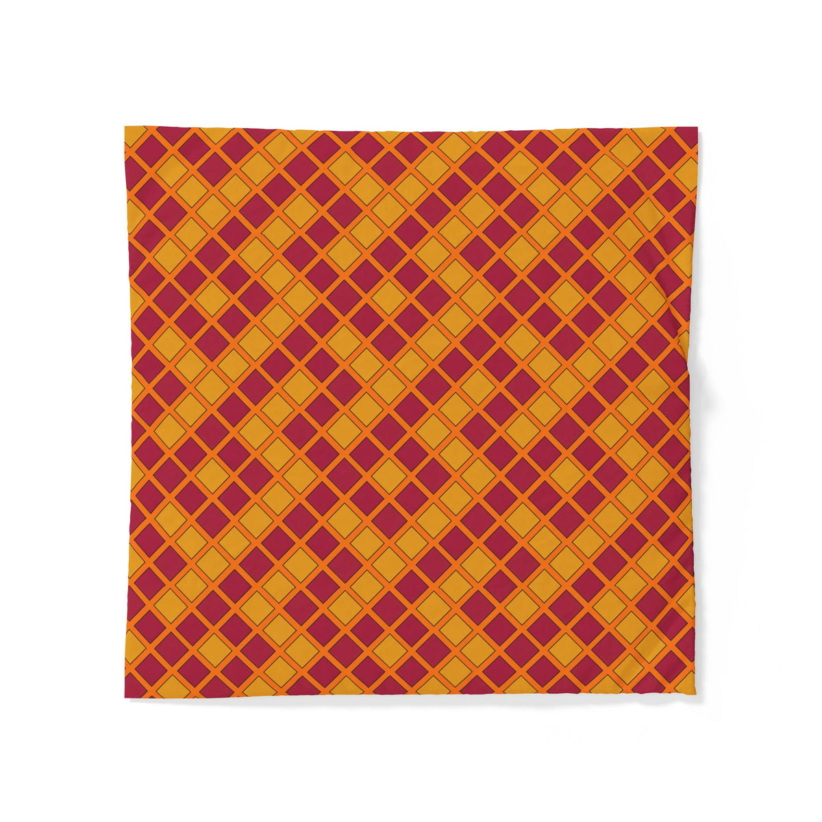 Harlequin Gold Grid Cotton Duvet Cover – Cranberry Spice