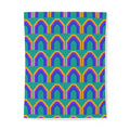 Grand Stepped Arches Cotton Duvet Cover – Peacock Jewel