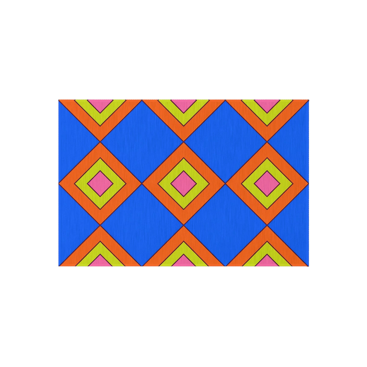 Pop Diamond Checks Outdoor Rug – Op-Art Pattern