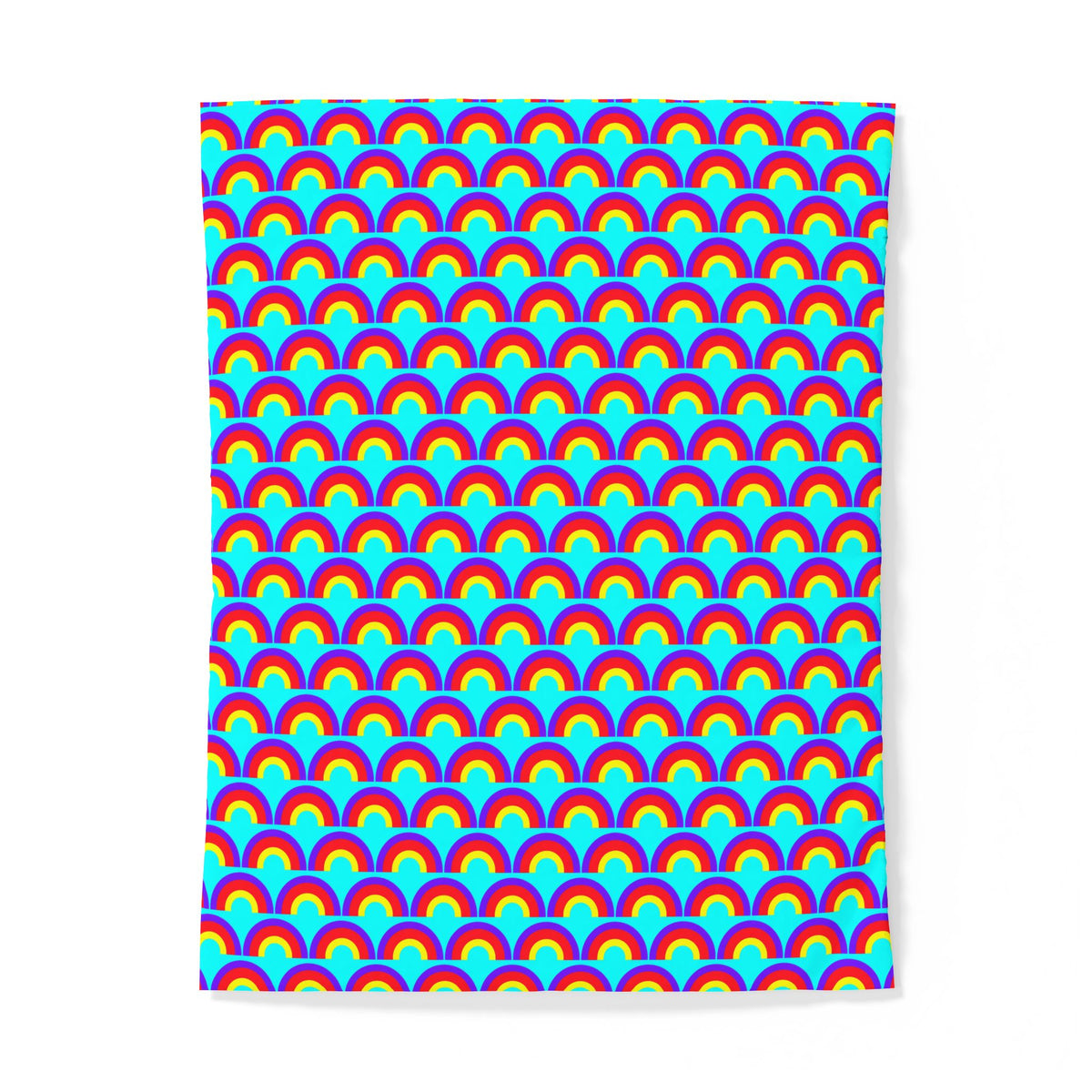 Chromatic Scallop Ripple Cotton Duvet Cover – Op-Art Scallops Pattern