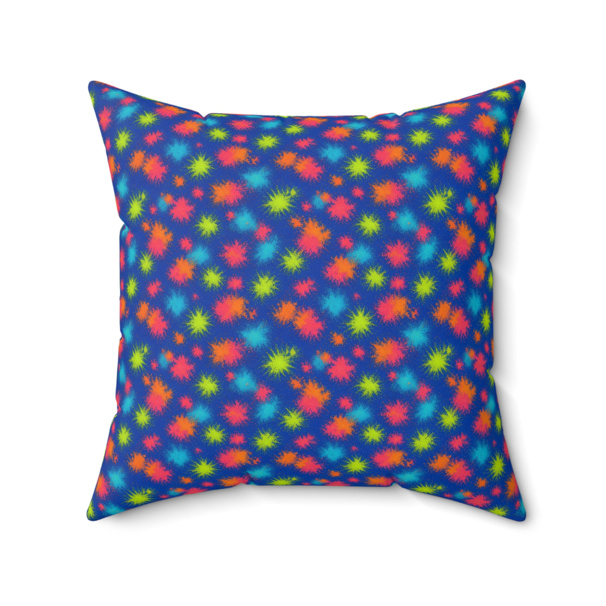 Speckle Bleed Faux Suede Cushion – Ice Dye Pattern