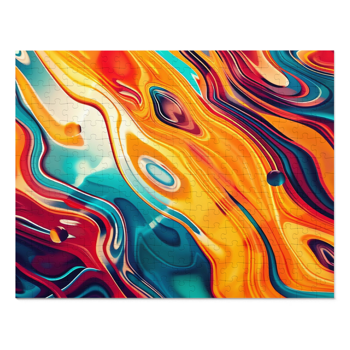 Psychedelic Lava Flow Jigsaw Puzzle with Tin – Psychedelic Fluid Art
