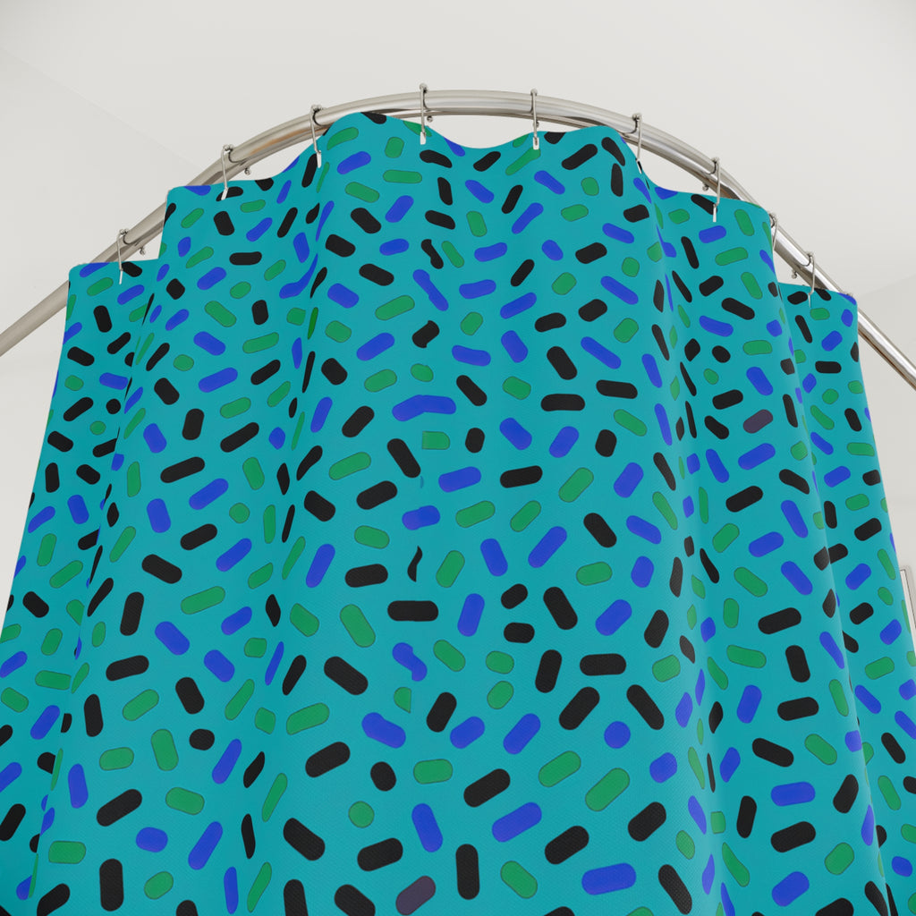 Sprinkle Pop Shower Curtain – Peacock Jewel
